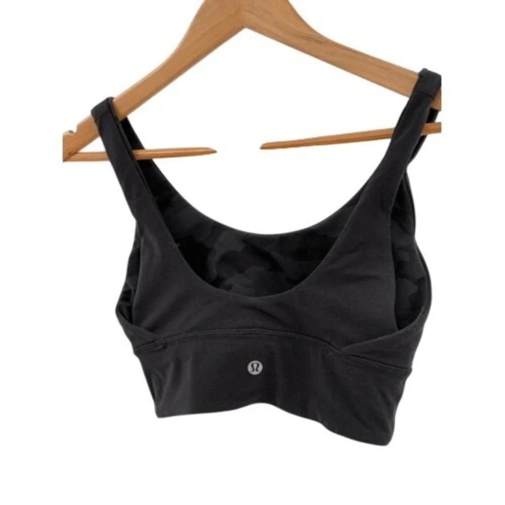 Lululemon Sports Bra Align Camouflage‎ Black Reversible Women 6 Nulu